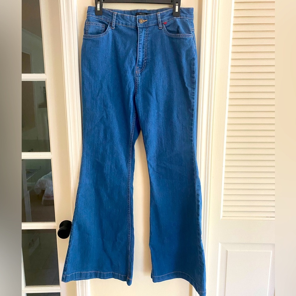Blue 70s flare jeans